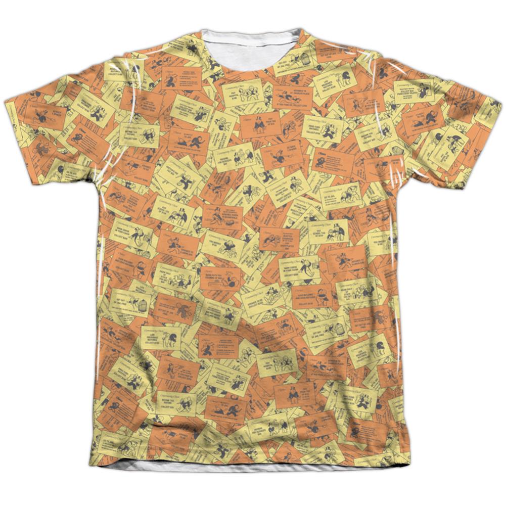 Monopoly Chance Chest Cards Men's Regular Fit Poly Cotton Short-Sleeve T-Shirt