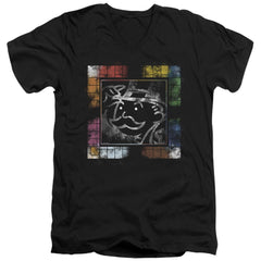 Monopoly Dusty Game Board No Logo Men's 30/1 Cotton Slim V-Neck T-Shirt
