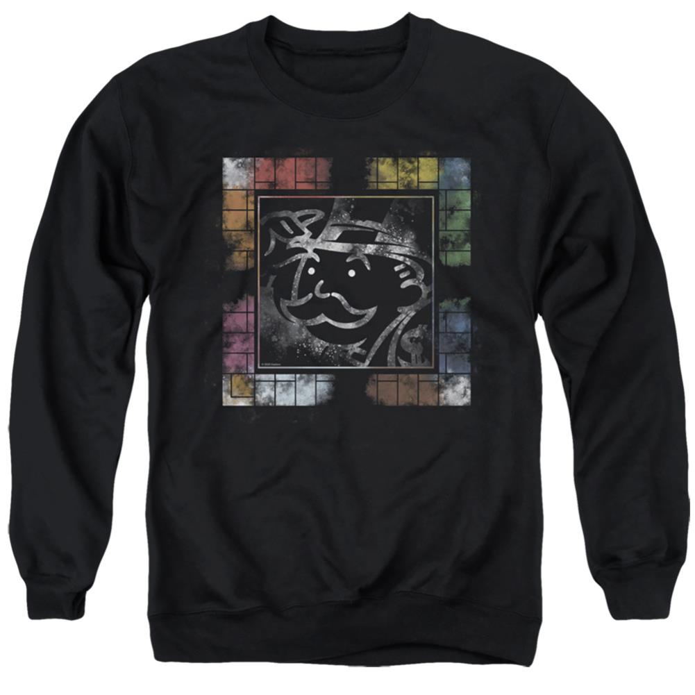 Monopoly Dusty Game Board No Logo Men's Crewneck 50 50 Poly Long-Sleeve T-Shirt
