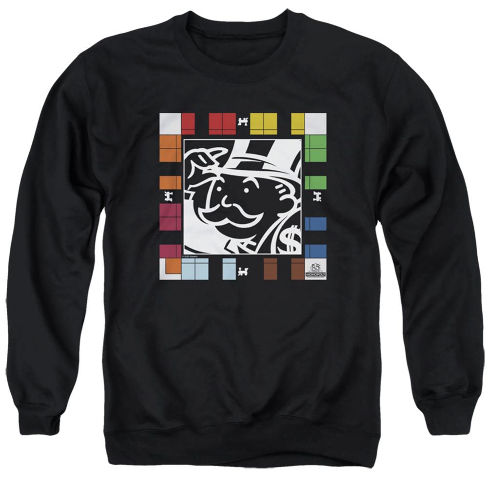 Monopoly Game Board Men's Crewneck 50 50 Poly Long-Sleeve T-Shirt