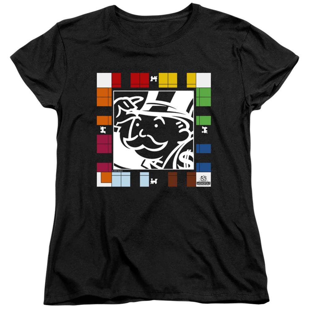 Monopoly Game Board Women's 18/1 Cotton Short-Sleeve T-Shirt