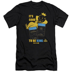 Monopoly Its Good To Be King Men's Ultra-Soft 30/1 Cotton Slim Short-Sleeve T-Shirt