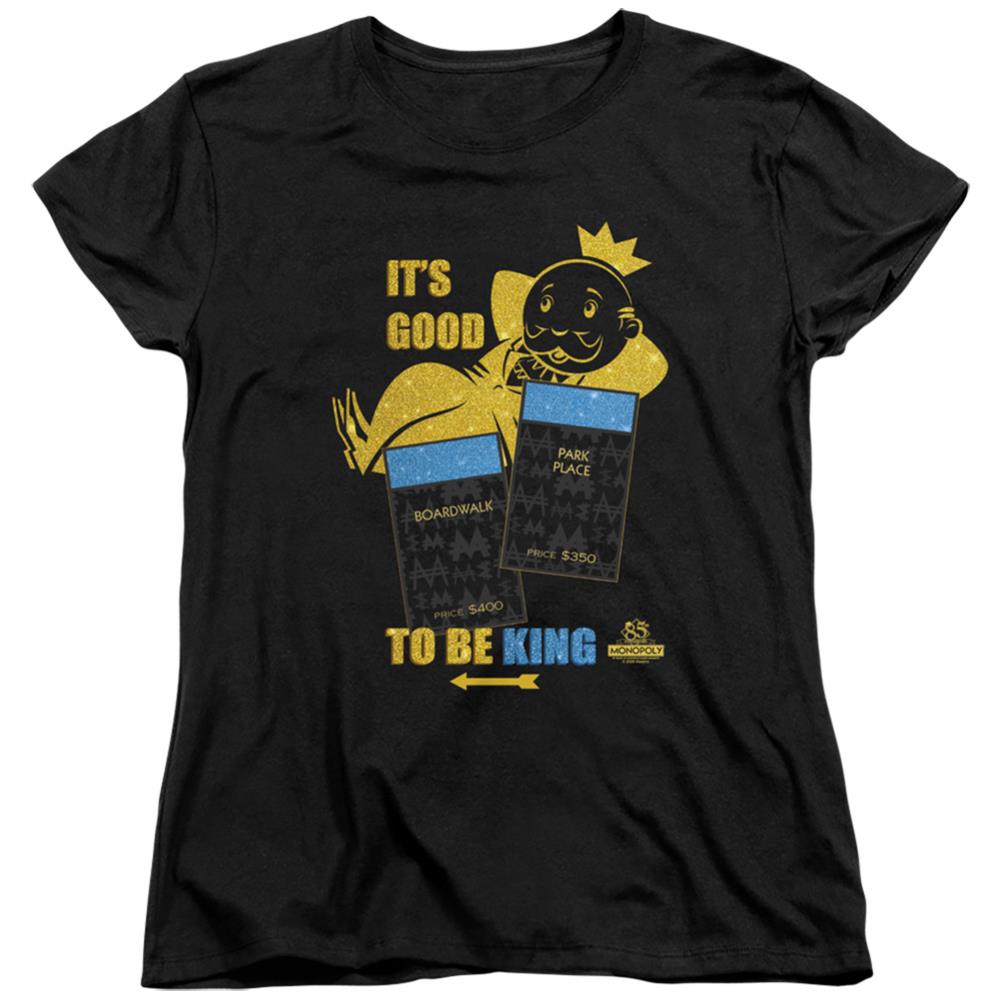 Monopoly Its Good To Be King Women's 18/1 Cotton Short-Sleeve T-Shirt