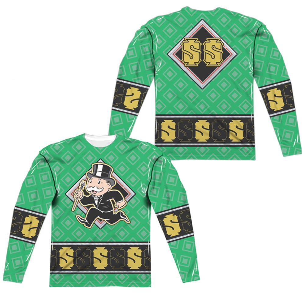 Monopoly Jersey (Front/Back Print) Men's Regular Fit Polyester Long-Sleeve T-Shirt