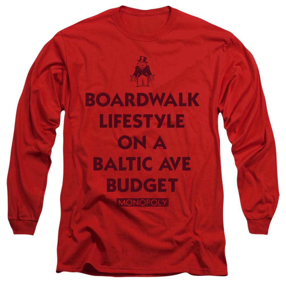 Monopoly Lifestyle VS Budget Men's 18/1 Cotton Long-Sleeve T-Shirt