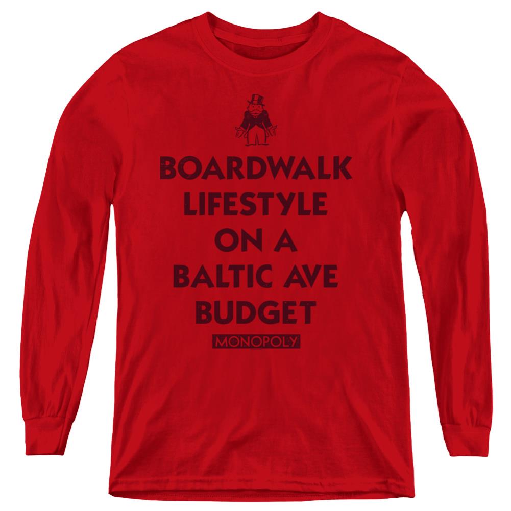 Monopoly Lifestyle VS Budget Youth Long-Sleeve T-Shirt