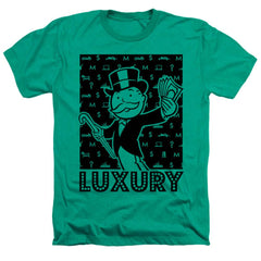Monopoly Luxury Men's 30/1 Heather 60 40 Poly Short-Sleeve T-Shirt