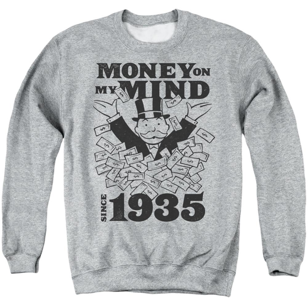 Monopoly Money Mind Since 35 Men's Crewneck 50 50 Poly Long-Sleeve T-Shirt