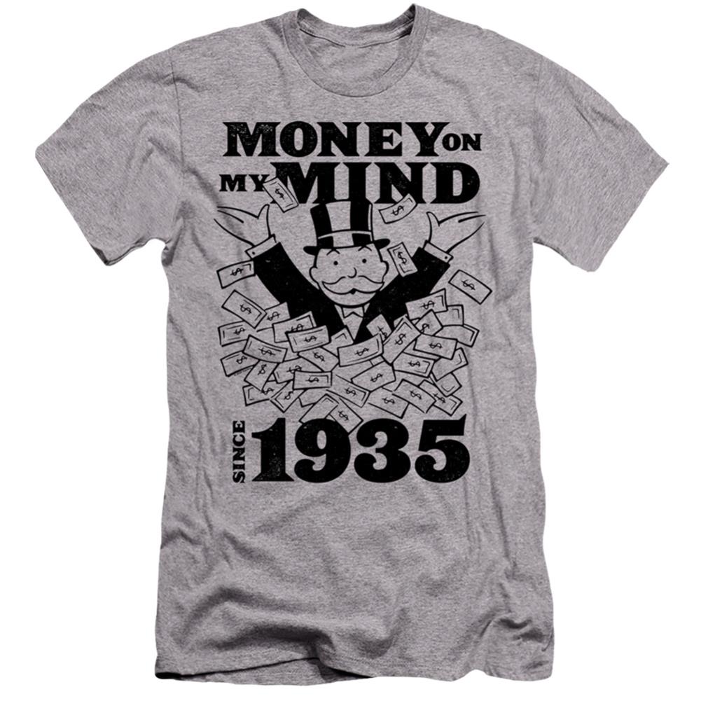 Monopoly Money Mind Since 35 Men's Ultra-Soft 30/1 Cotton Slim Short-Sleeve T-Shirt