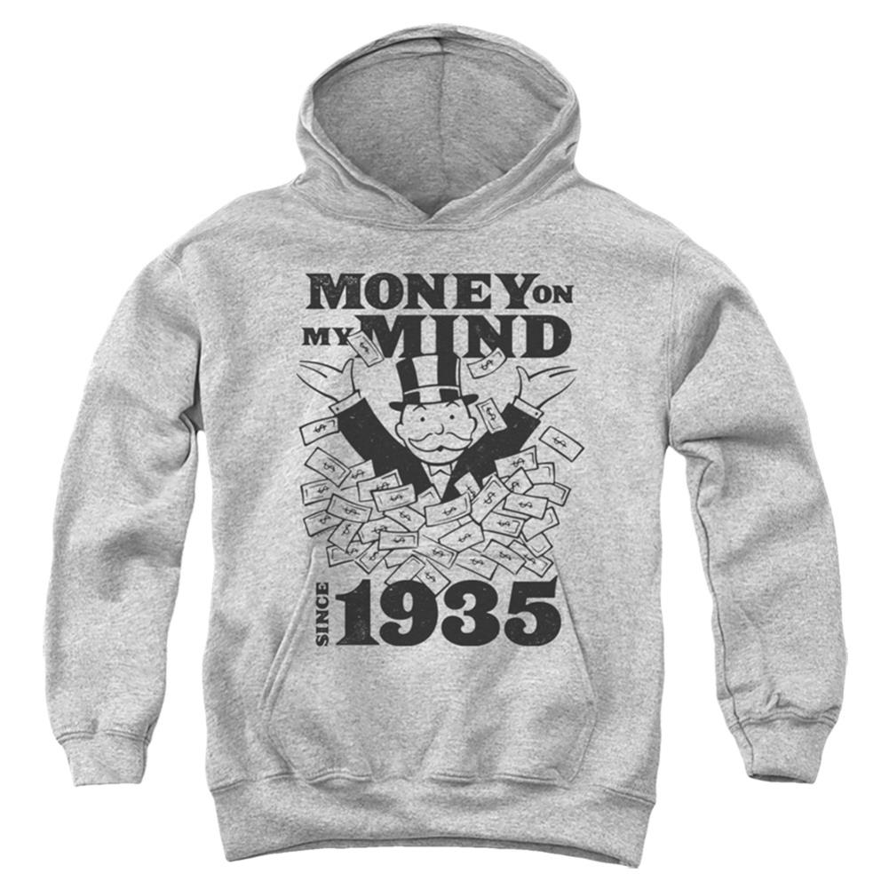 Monopoly Money Mind Since 35 Youth Cotton Poly Pull-Over Hoodie