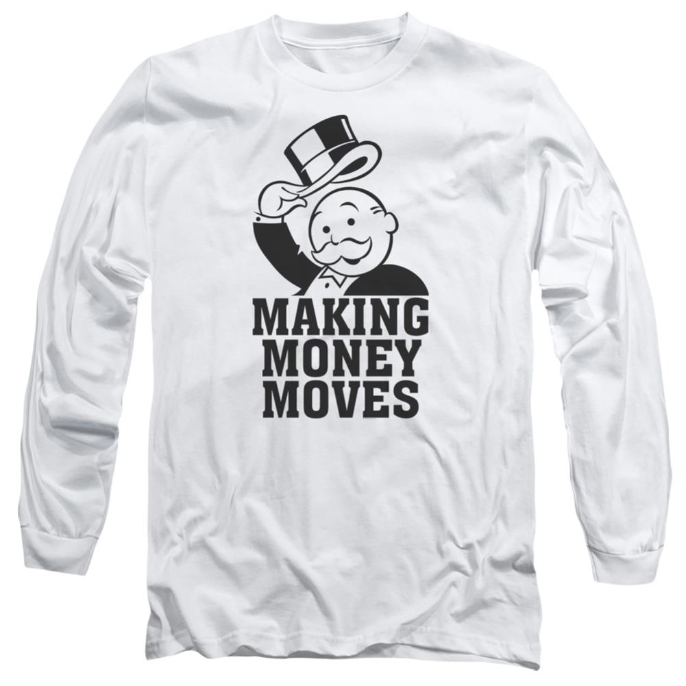 Monopoly Money Moves Men's 18/1 Cotton Long-Sleeve T-Shirt