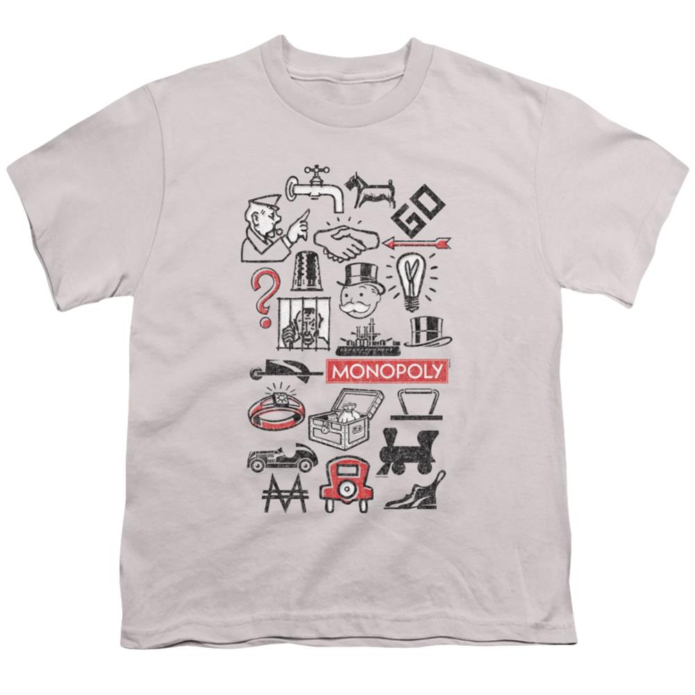 Monopoly Monopoly Icons Youth 18/1 100% Cotton Short-Sleeve T-Shirt