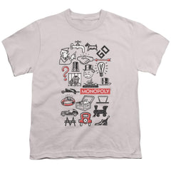 Monopoly Monopoly Icons Youth 18/1 100% Cotton Short-Sleeve T-Shirt