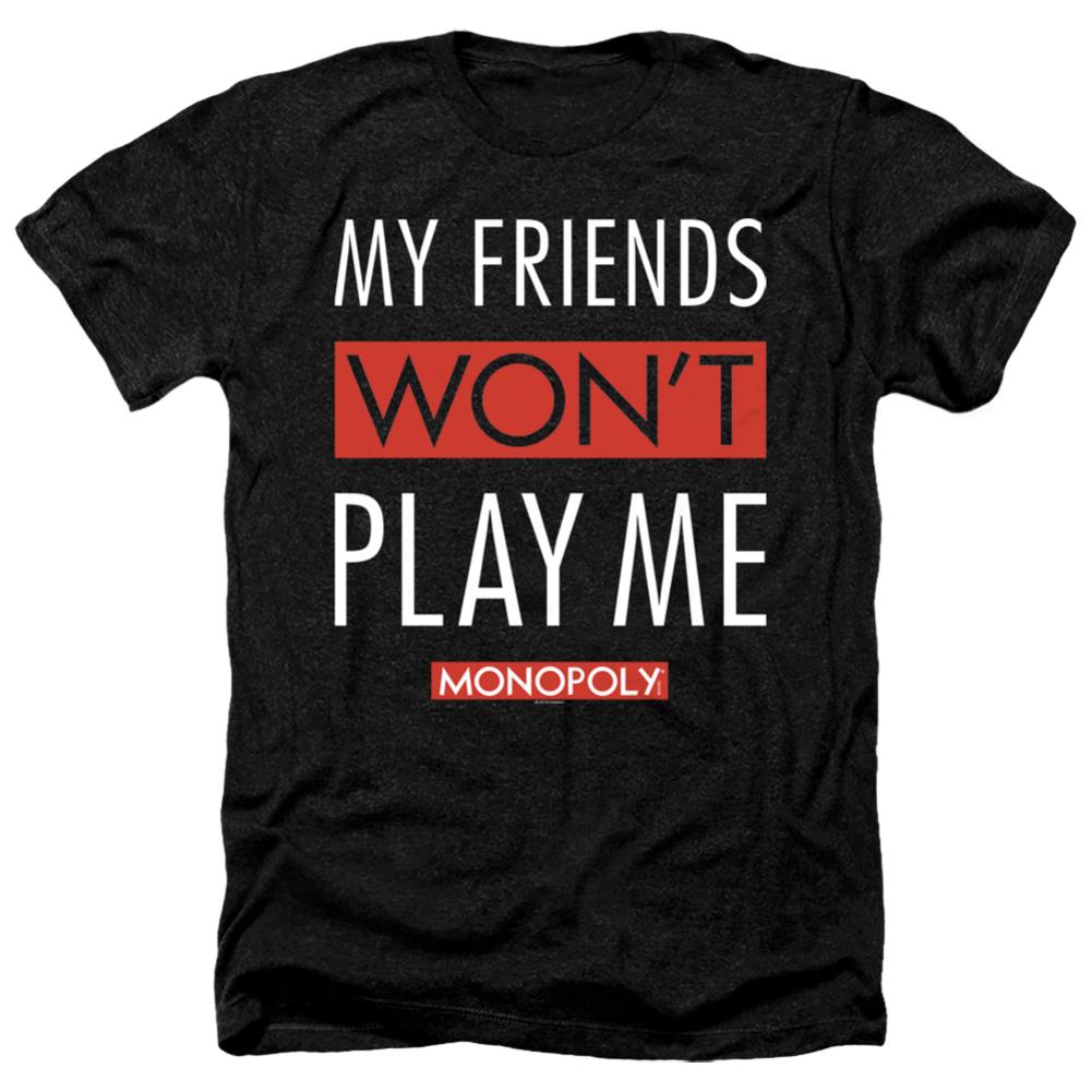 Monopoly My Friends Men's 30/1 Heather 60 40 Poly Short-Sleeve T-Shirt