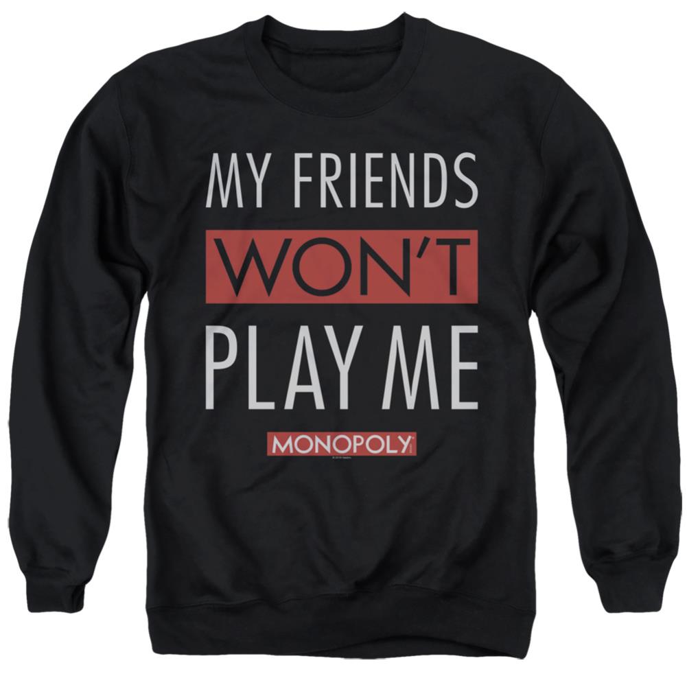Monopoly My Friends Men's Crewneck 50 50 Poly Long-Sleeve T-Shirt