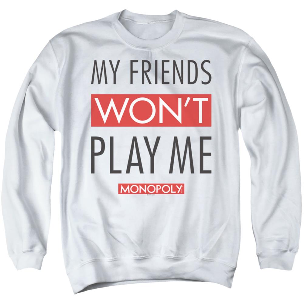 Monopoly My Friends Men's Crewneck 50 50 Poly Long-Sleeve T-Shirt