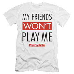 Monopoly My Friends Men's Ultra-Soft 30/1 Cotton Slim Short-Sleeve T-Shirt