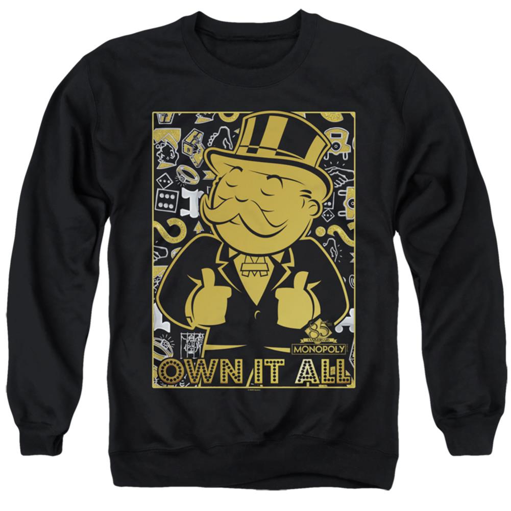 Monopoly Own Men's Crewneck 50 50 Poly Long-Sleeve T-Shirt
