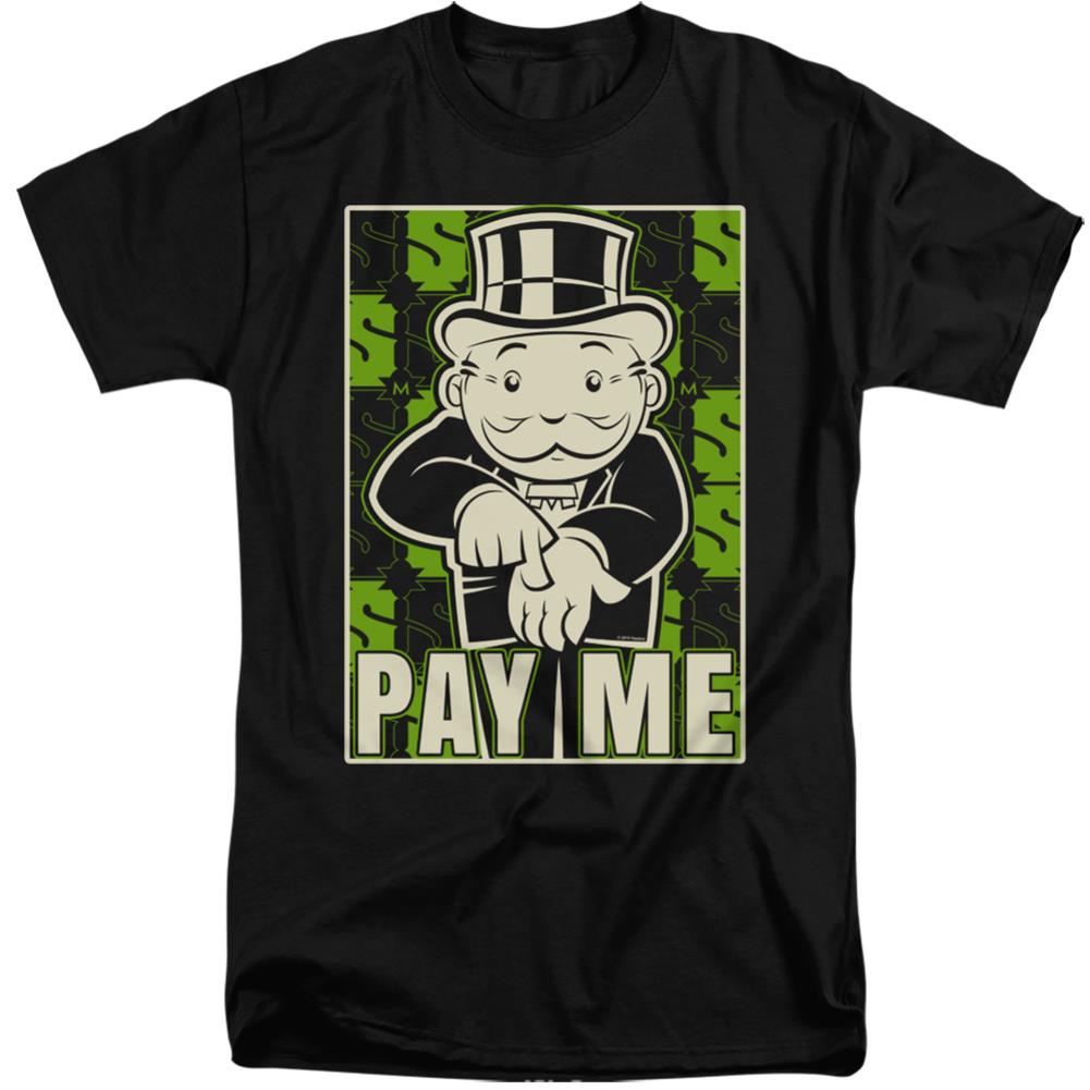 Monopoly Pay Me Men's 18/1 Tall Cotton Short-Sleeve T-Shirt