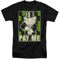 Monopoly Pay Me Men's 18/1 Tall Cotton Short-Sleeve T-Shirt