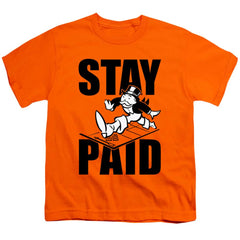 Monopoly Stay Paid Evergreen Youth 18/1 100% Cotton Short-Sleeve T-Shirt