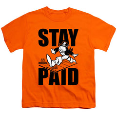 Monopoly Stay Paid Youth 18/1 100% Cotton Short-Sleeve T-Shirt