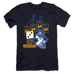 Monopoly The True Railroad Tycoon Men's Ultra-Soft 30/1 Cotton Slim Short-Sleeve T-Shirt