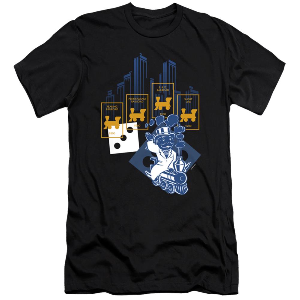 Monopoly The True Railroad Tycoon No Logo Men's Ultra-Soft 30/1 Cotton Slim Short-Sleeve T-Shirt