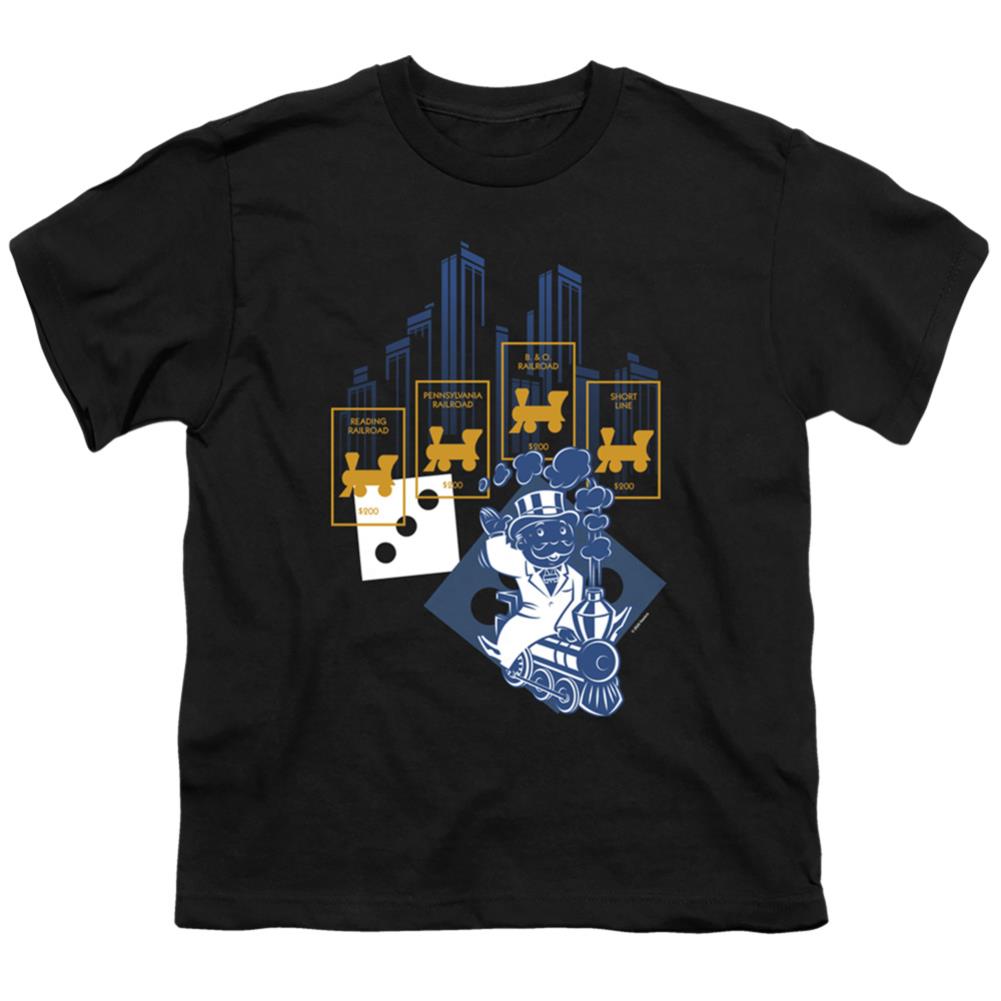 Monopoly The True Railroad Tycoon No Logo Youth 18/1 100% Cotton Short-Sleeve T-Shirt