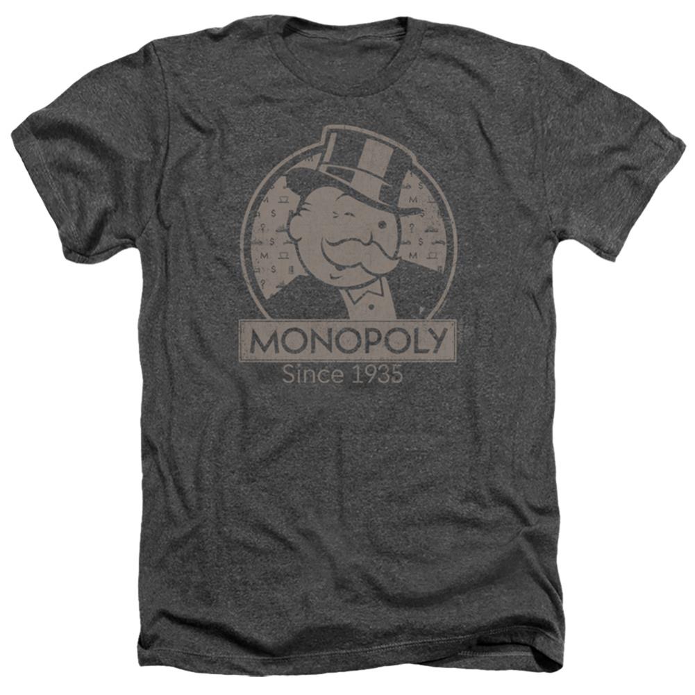 Monopoly Wink Men's 30/1 Heather 60 40 Poly Short-Sleeve T-Shirt