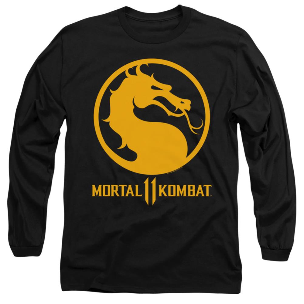 Mortal Kombat 11 Dragon Logo Men's 18/1 Cotton Long-Sleeve T-Shirt