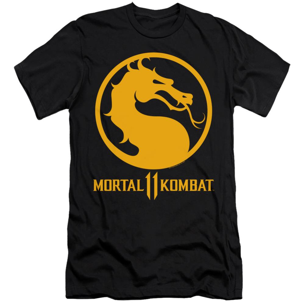 Mortal Kombat 11 Dragon Logo Men's Ultra-Soft 30/1 Cotton Slim Short-Sleeve T-Shirt
