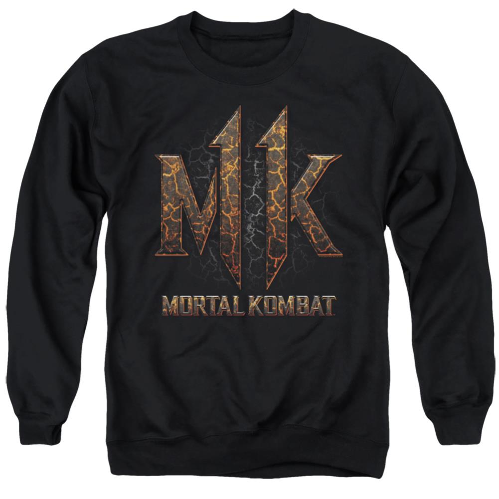 Mortal Kombat 11 Mk11 Lava Men's Crewneck 50 50 Poly Long-Sleeve T-Shirt