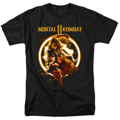 Mortal Kombat 11 Scorpion Flames Men's 18/1 Cotton Short-Sleeve T-Shirt