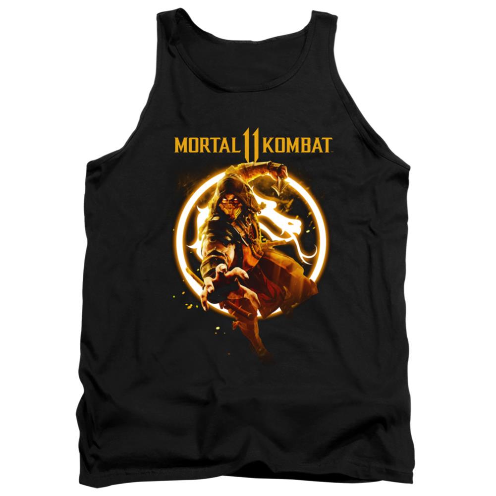 Mortal Kombat 11 Scorpion Flames Men's 18/1 Cotton Tank Top