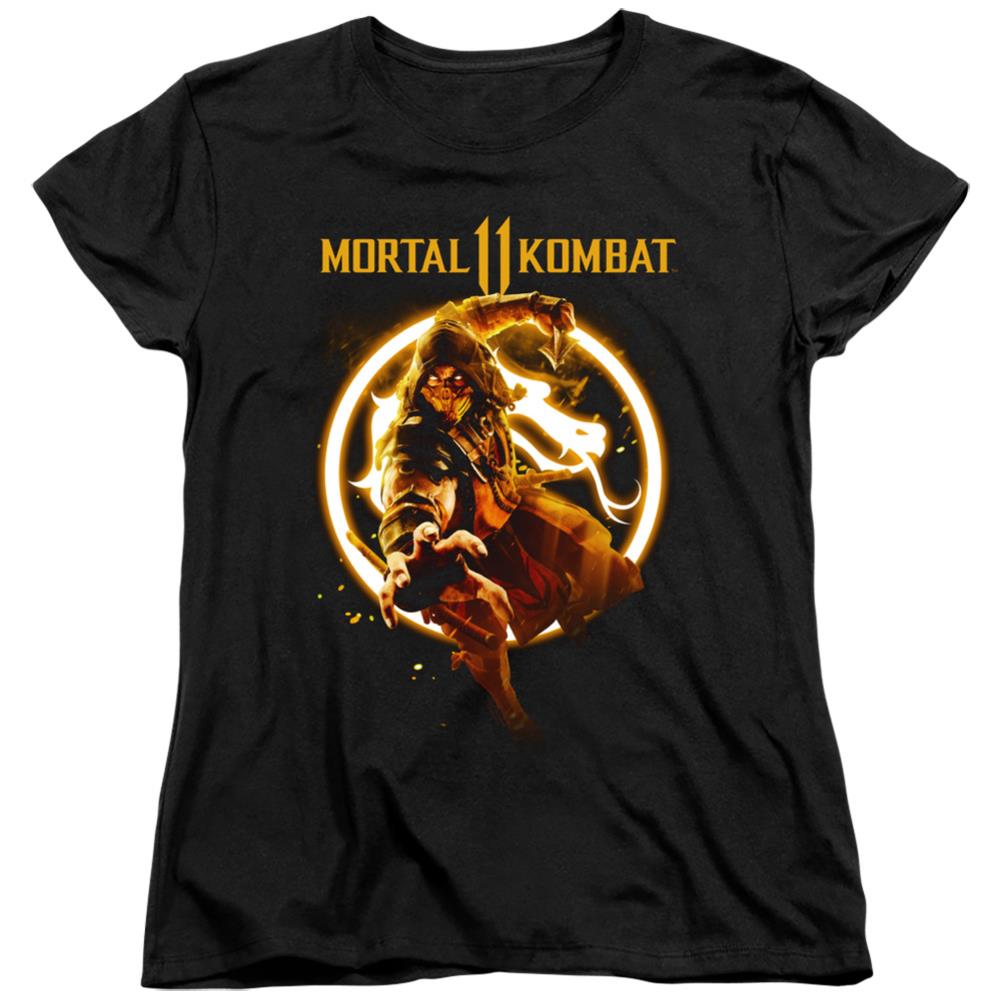 Mortal Kombat 11 Scorpion Flames Women's 18/1 Cotton Short-Sleeve T-Shirt