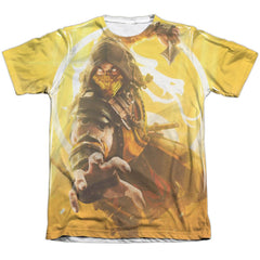 Mortal Kombat 11 Scorpion Men's Regular Fit Poly Cotton Short-Sleeve T-Shirt
