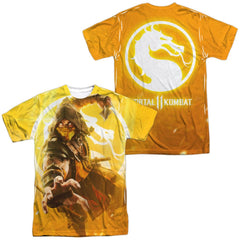 Mortal Kombat 11 Scorpion Men's Regular Fit Polyester Short-Sleeve T-Shirt