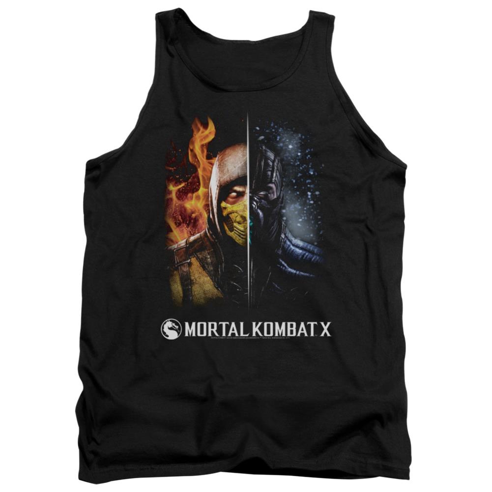 Mortal Kombat Fire And Ice Men's 18/1 Cotton Tank Top