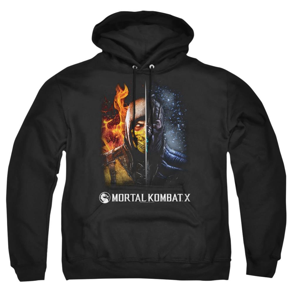 Mortal Kombat Fire And Ice Men's Pull-Over 75 25 Poly Hoodie