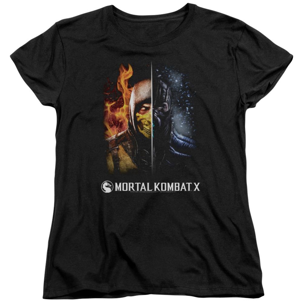 Mortal Kombat Fire And Ice Women's 18/1 Cotton Short-Sleeve T-Shirt