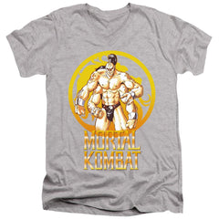 Mortal Kombat Klassic Goro Men's 30/1 Cotton Slim V-Neck T-Shirt