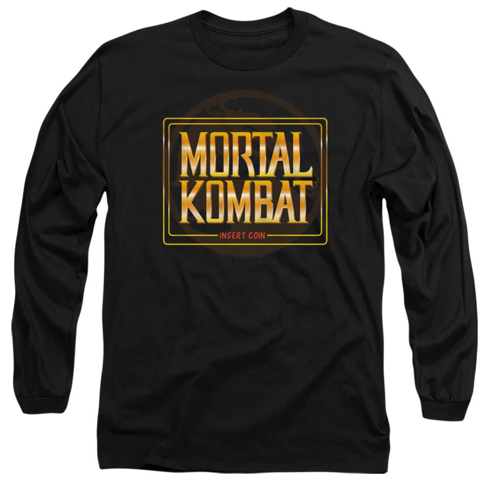 Mortal Kombat Klassic Insert Coin Men's 18/1 Cotton Long-Sleeve T-Shirt