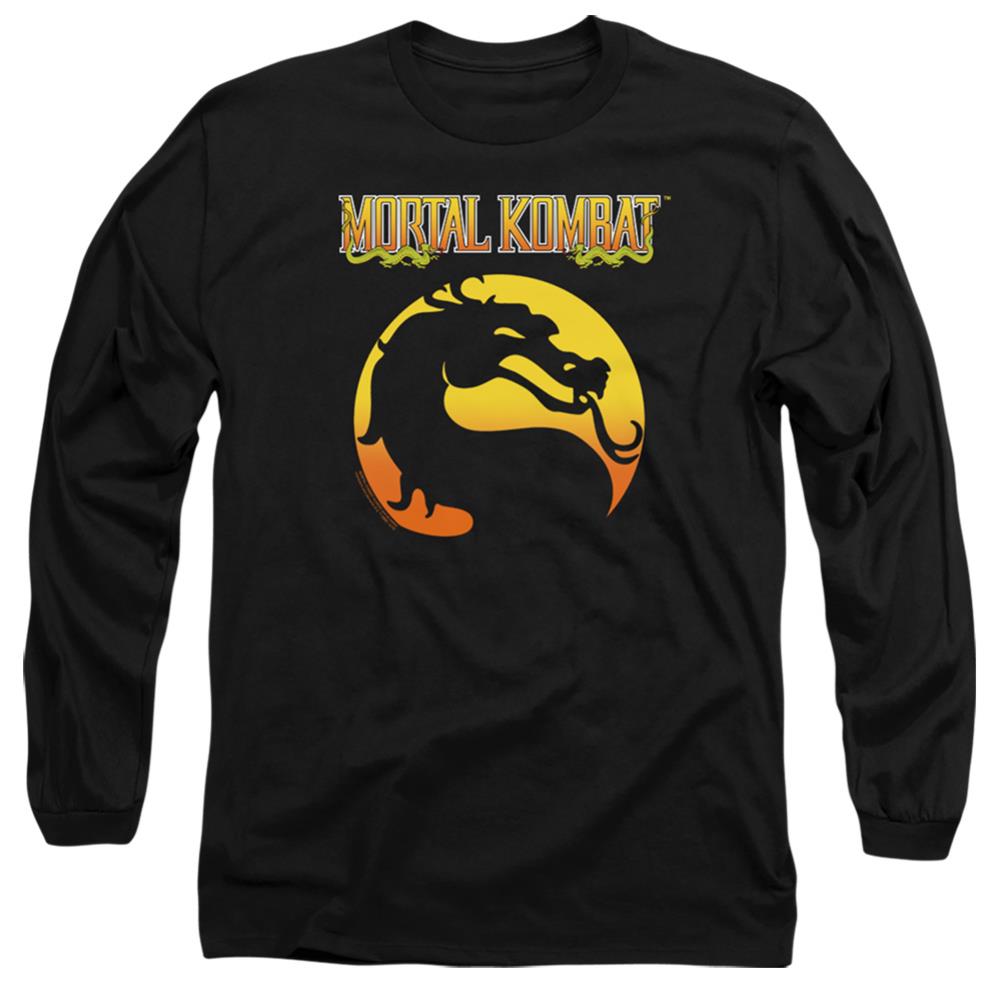 Mortal Kombat Klassic Logo Men's 18/1 Cotton Long-Sleeve T-Shirt