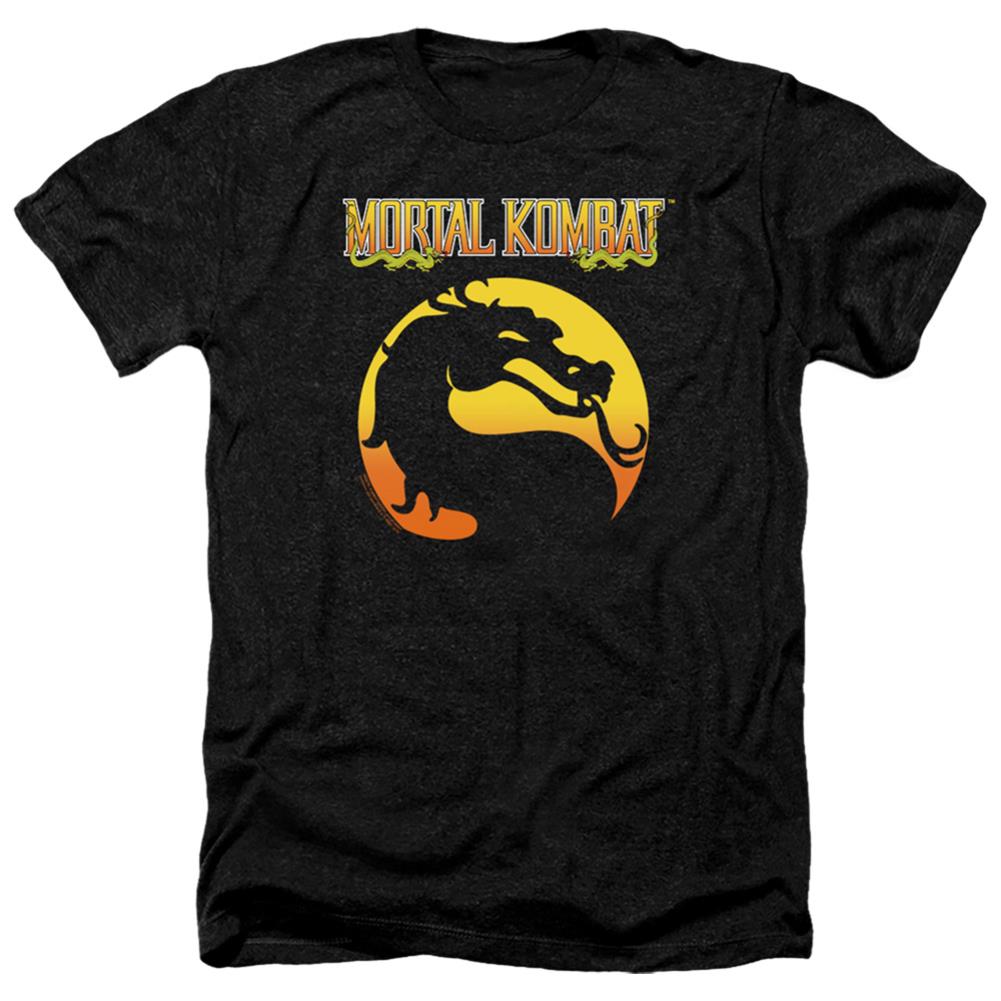 Mortal Kombat Klassic Logo Men's 30/1 Heather 60 40 Poly Short-Sleeve T-Shirt