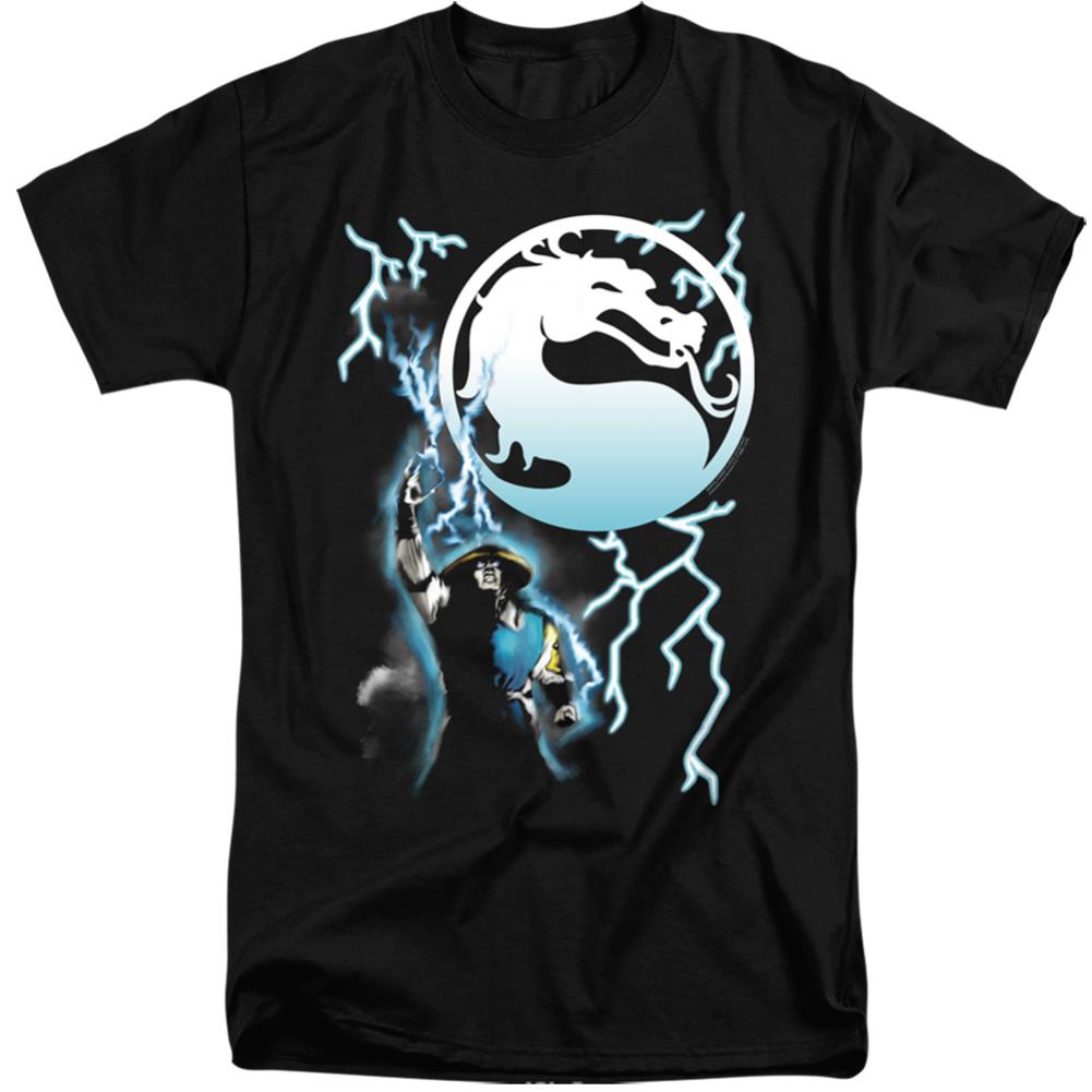 Mortal Kombat Klassic Raiden Men's 18/1 Tall Cotton Short-Sleeve T-Shirt