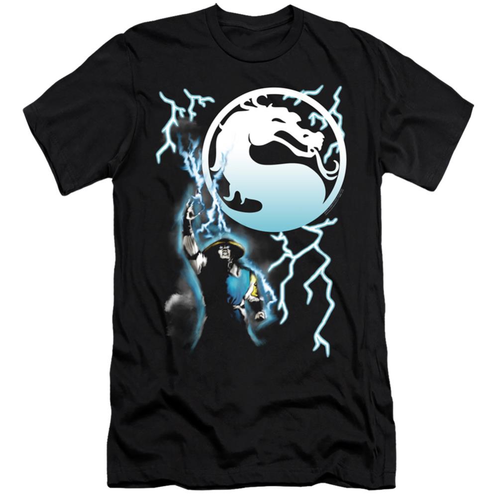 Mortal Kombat Klassic Raiden Men's Ultra-Soft 30/1 Cotton Slim Short-Sleeve T-Shirt