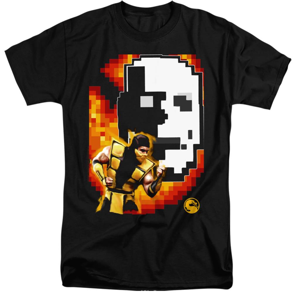 Mortal Kombat Klassic Scorpion Men's 18/1 Tall Cotton Short-Sleeve T-Shirt