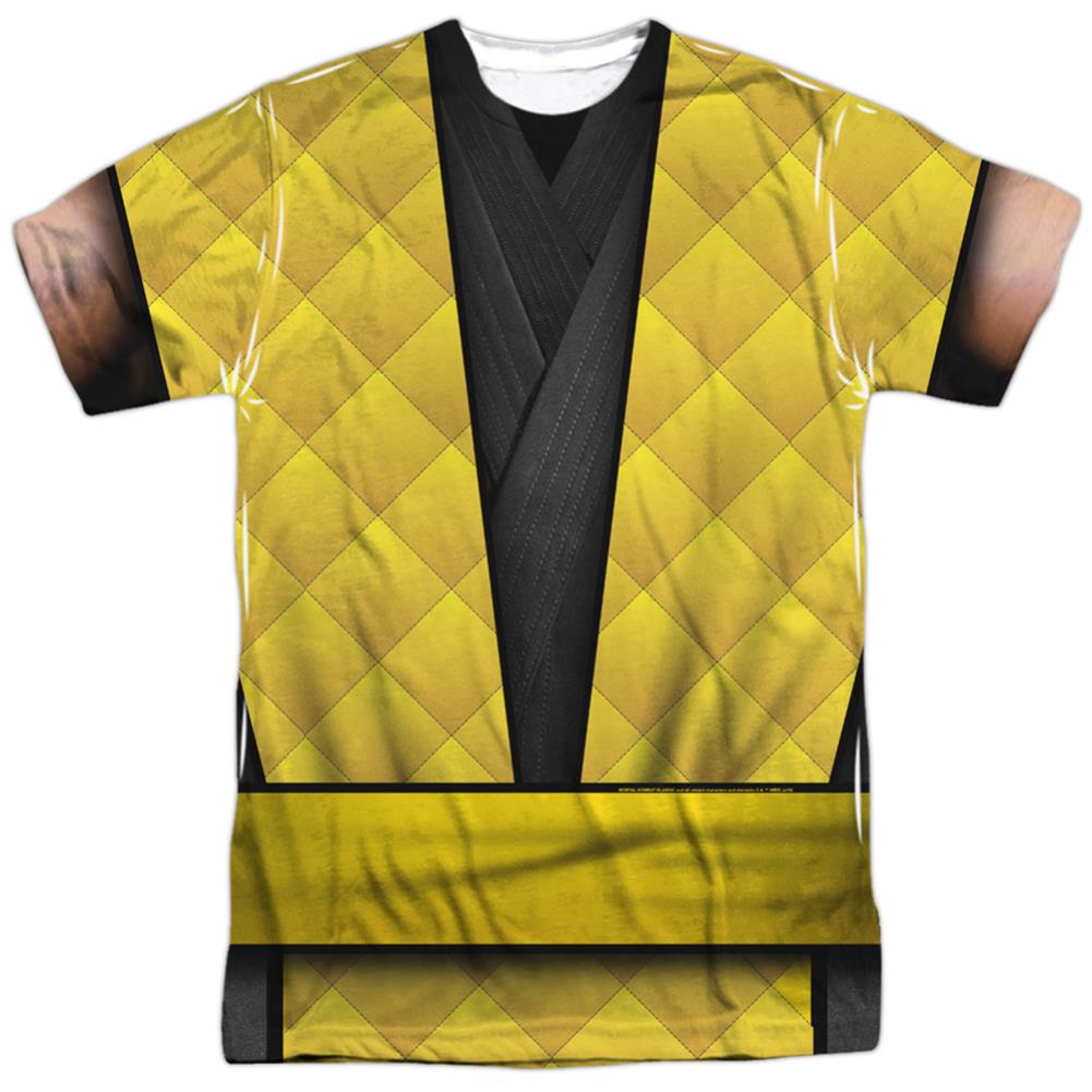 Mortal Kombat Klassic Scorpion Outfit Men's Regular Fit Polyester Short-Sleeve T-Shirt