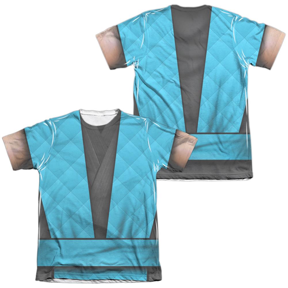 Mortal Kombat Klassic Sub Zero Outfit Men's Regular Fit Poly Cotton Short-Sleeve T-Shirt